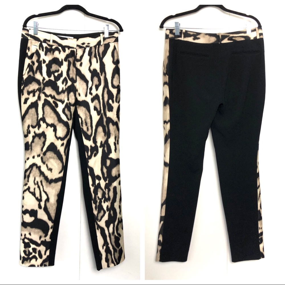 Diane Von Furstenberg Mary Mikado Wool & Silk Pants Animal Print